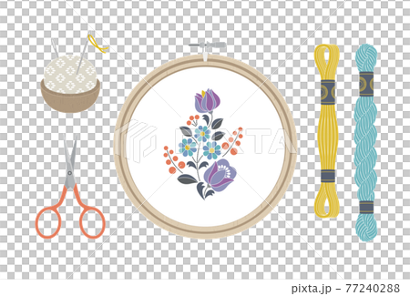 刺繍の道具 77240288