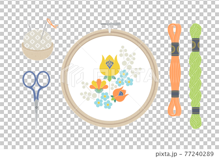 刺繍の道具 77240289