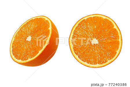 オレンジ イラスト リアル カットのイラスト素材