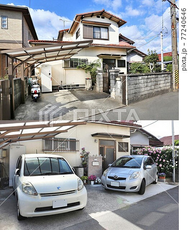 リフォーム 駐車場増設工事の写真素材