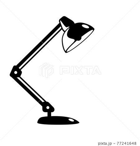 Black glyph Table lamp vector object isolated on white background. Modern reading lamp flat icon illustration. Clip art design element. Black glyph Table lamp vector object isolated on white background. Modern reading lamp flat icon illustration. Clip art design element. 77241648