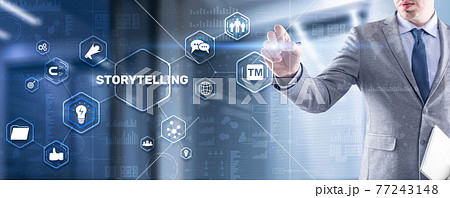 Storytelling. Story Telling Education and literature Business concept. Ability to tell stories 77243148