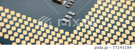 Microcircuit from computer. Computer hardware repair concept Microcircuit from computer. Computer hardware repair concept 77243194