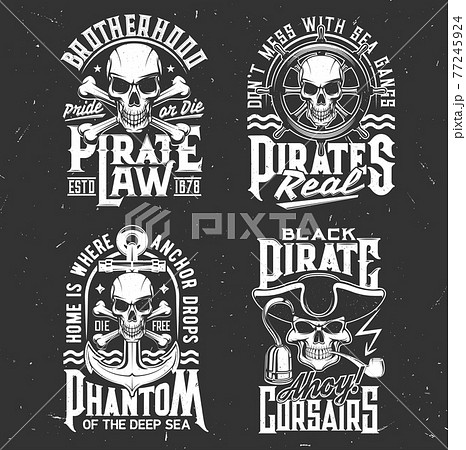 Pirates skulls and bones t-shirt retro prints Pirates skulls and bones t-shirt retro prints 77245924