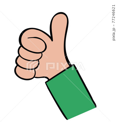 Cartoon vector illustration of man giving thumbs up. 77246621