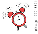 Cartoon vector illustration of alarm clock ringing. 77246624