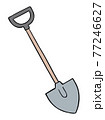 Cartoon vector illustration of a shovel. 77246627