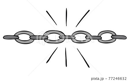 Cartoon vector illustration of strong solid chain. 77246632