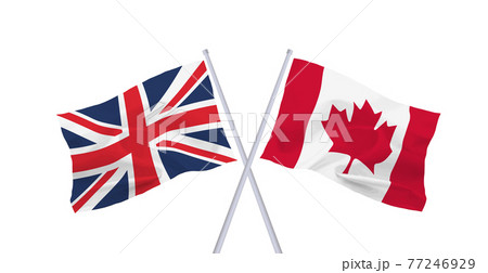 カナダとイギリスの旗 77246929