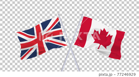 カナダとイギリスの旗 77246929
