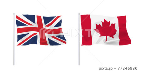 カナダとイギリスの旗 77246930