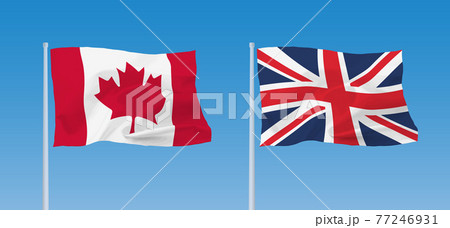 カナダとイギリスの旗 77246931