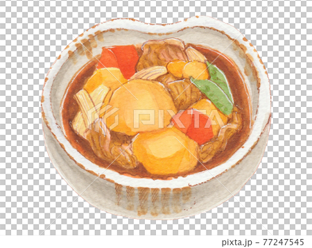 Hand-painted food and drink menu Nikujaga Hand-painted food and drink menu Nikujaga 77247545