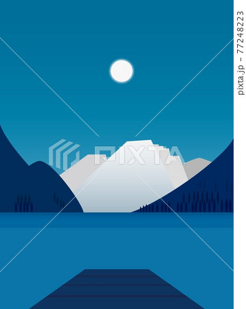 風景 ブライエス湖 lago di braies 夜 風景 ブライエス湖 lago di braies 夜 77248223
