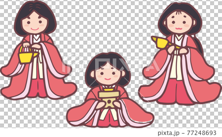 ひな祭り_三人官女 77248693