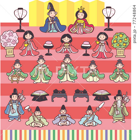ひな祭り_お雛様_段飾り 77248864