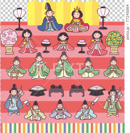 ひな祭り_お雛様_段飾り 77248864