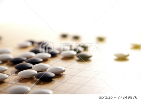 Board Game Go Table Japanese, Chinese, Asian traditional strategy game. Board Game Go Table Japanese, Chinese, Asian traditional strategy game. 77249876
