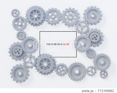 3ds rendering image of gears for mechanical background 77249882