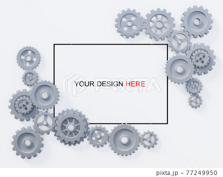 3ds Rendering Image Of Gears For Mechanical のイラスト素材