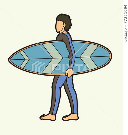 Surfing Sport Male Player Cartoon Graphic Vectorのイラスト素材