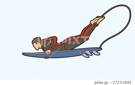 Surfing Sport Male Player Cartoon Graphic Vector Surfing Sport Male Player Cartoon Graphic Vector 77251695