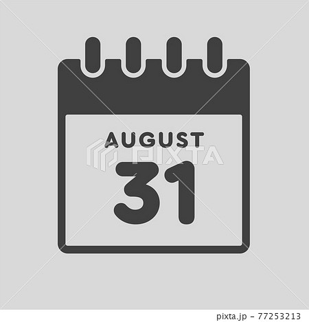 Icon day date 31 August, template calendar page Icon day date 31 August, template calendar page 77253213