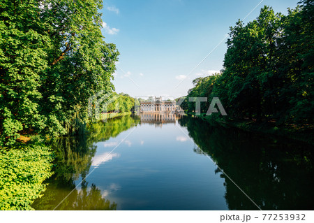 Lazienki palace on the Water at Lazienki park in Warsaw, Poland Lazienki palace on the Water at Lazienki park in Warsaw, Poland 77253932