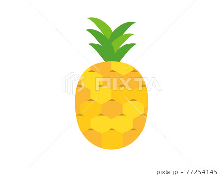 シンプルなパイナップルをイメージしたイラスト 77254145
