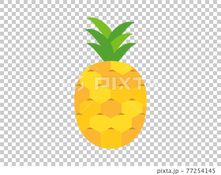 シンプルなパイナップルをイメージしたイラスト 77254145