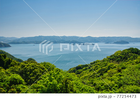 有田みかん海道から湯浅湾に浮かぶ毛無島・苅藻島・鷹島を望む 有田みかん海道から湯浅湾に浮かぶ毛無島・苅藻島・鷹島を望む 77254473