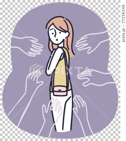 女性 ストーカー シンプルイラスト 女性 ストーカー シンプルイラスト 77256349