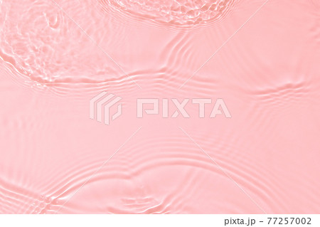 pink transparent clear water surface texture summer background 77257002
