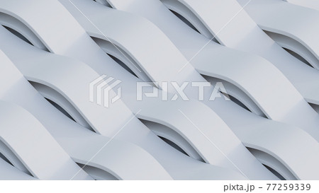 White stripes in waves. 3D illustration 77259339