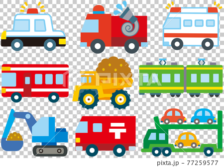 Vehicles Working Cars Illustrations Material Stock Illustration