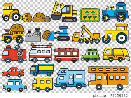 Vehicles Working Cars Illustrations Material Stock Illustration