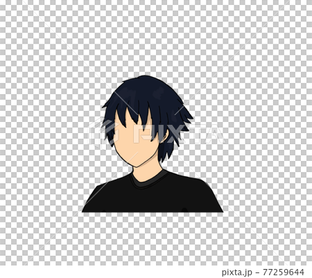 黒髪の男性アイコンのイラスト素材 黒髪の男性アイコンのイラスト素材