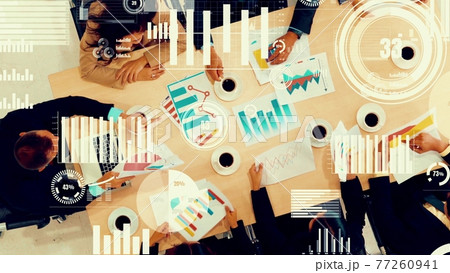 Creative visual of business people in corporate staff meeting 77260941