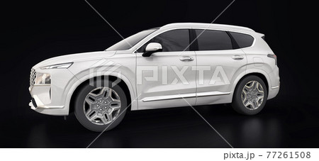 Big city white crossover on a black background. 3d rendering. Big city white crossover on a black background. 3d rendering. 77261508