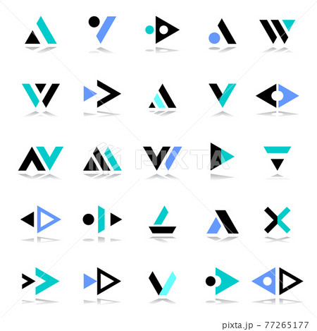 Abstract icons. Design elements set. 77265177