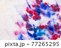 watercolour brush strokes with paint on paper. blue and purple 77265295