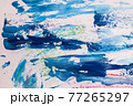 oil paint blue brush strokes on paper. 77265297