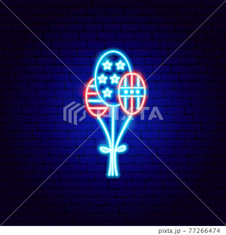 USA Balloons Neon Sign USA Balloons Neon Sign 77266474