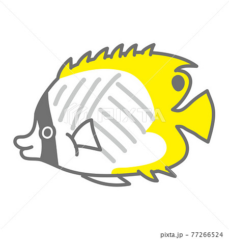 トゲチョウチョウウオのイラスト トゲチョウチョウウオのイラスト 77266524