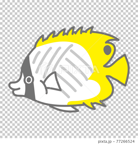 Illustration of a threadfin butterflyfish Illustration of a threadfin butterflyfish 77266524