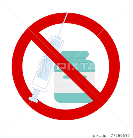 Ban covid vaccine, poster caution and protest, protection health 77266656