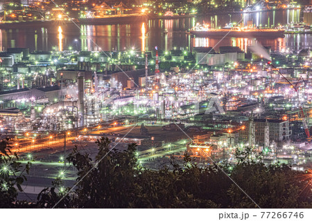 光芒の楼閣　水島工場地帯 77266746