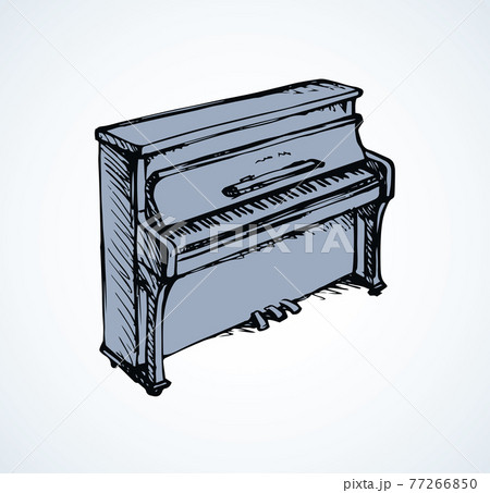 Vector drawing of grand piano 77266850
