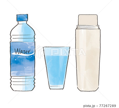 ペットボトルの水/コップ/水筒 77267289