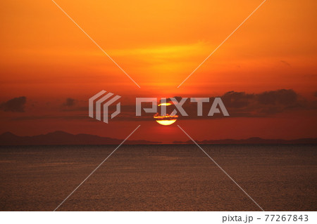 陸奥湾の夕日 陸奥湾の夕日 77267843